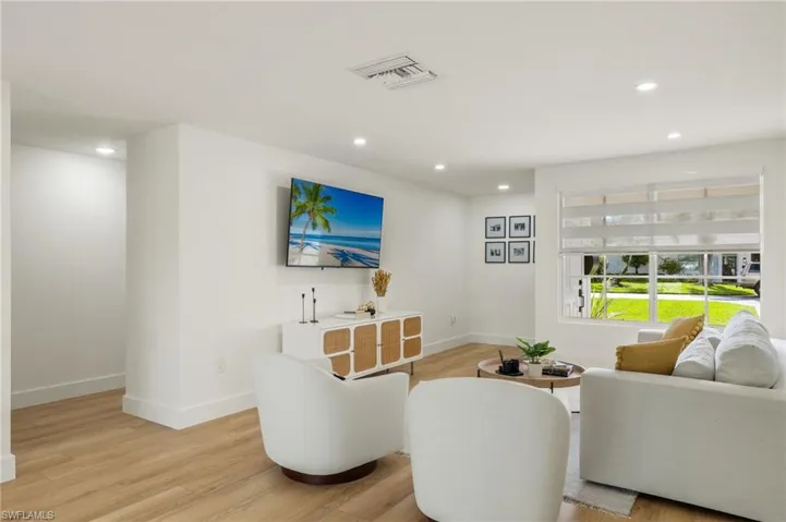 Living room featuring light hardwood / wood-style floors