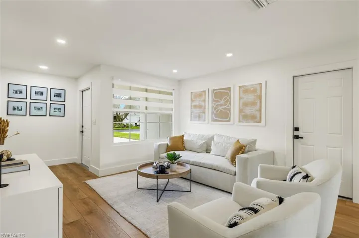 Living room featuring light hardwood / wood-style floors