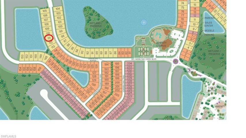 Lot 111 with SW water views
