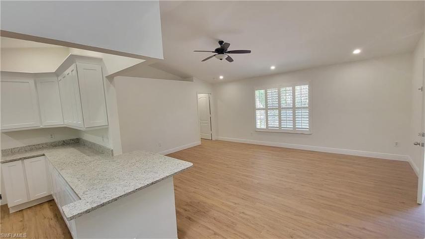 View from dining area at living room