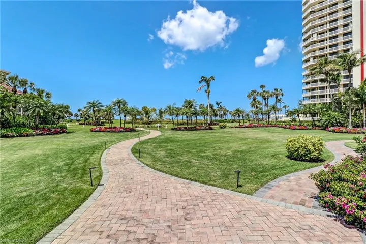 View of community with a lawn