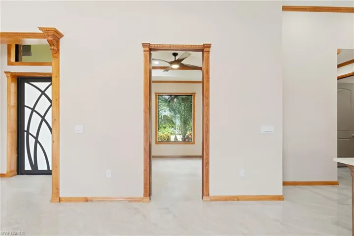Spare room featuring light tile patterned floors