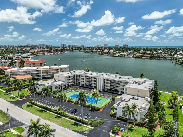 View of urban area featuring a large body of water