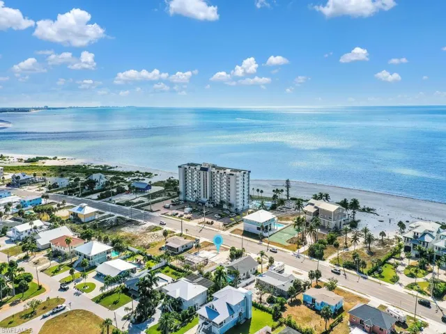 Drone / aerial view of a nearby body of water