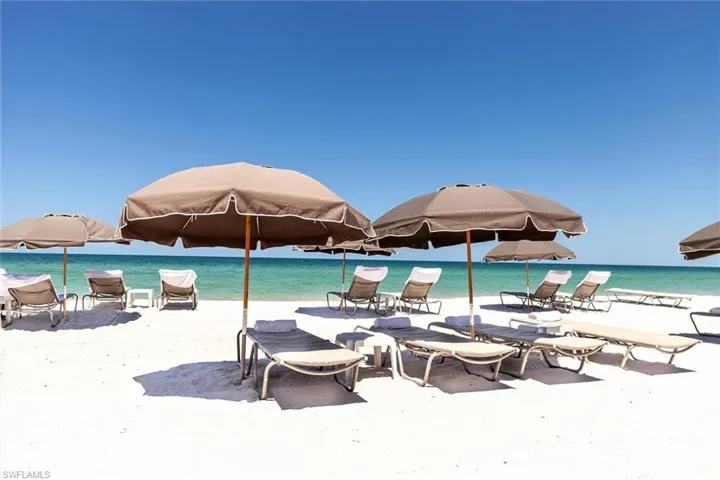 The optional Beach club offers beachfront dining, along with full chair, umbrella, towel, and food-and-beverage service on the beach