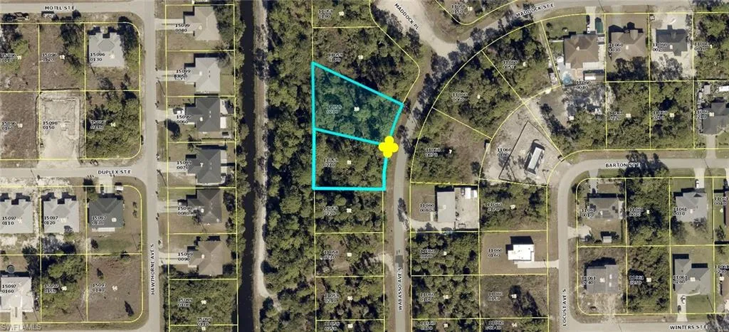 Property Survey Map. Indicating the parcel boundaries and site location of the property