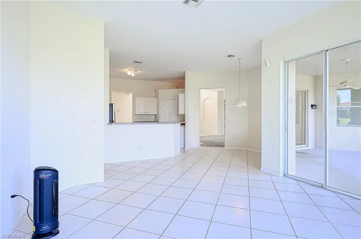 Looking back into kitchen