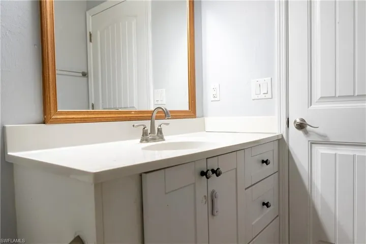Bathroom featuring vanity