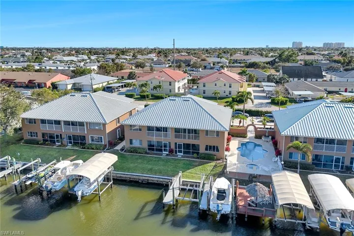 Drone / aerial view of a large body of water