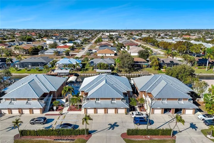Aerial view of residential area