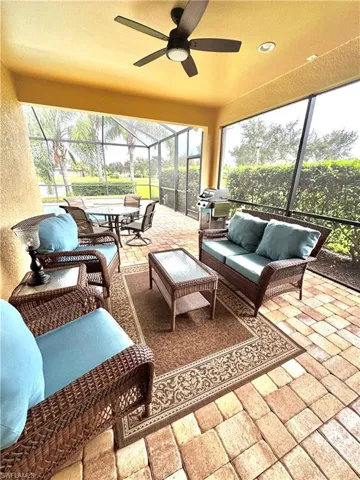 Sunroom / solarium with healthy amount of natural light