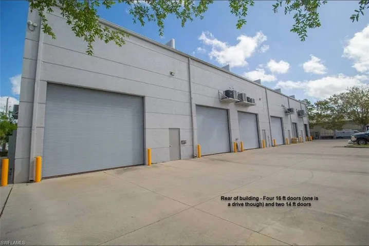 16 ft and 14 ft overhead doors in rear