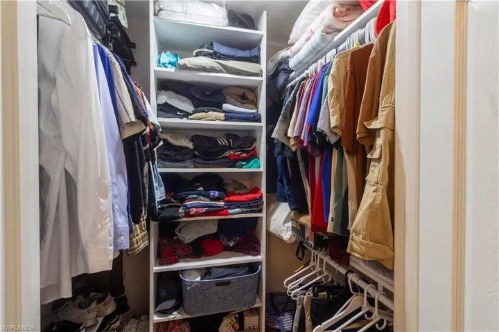 View of walk in closet