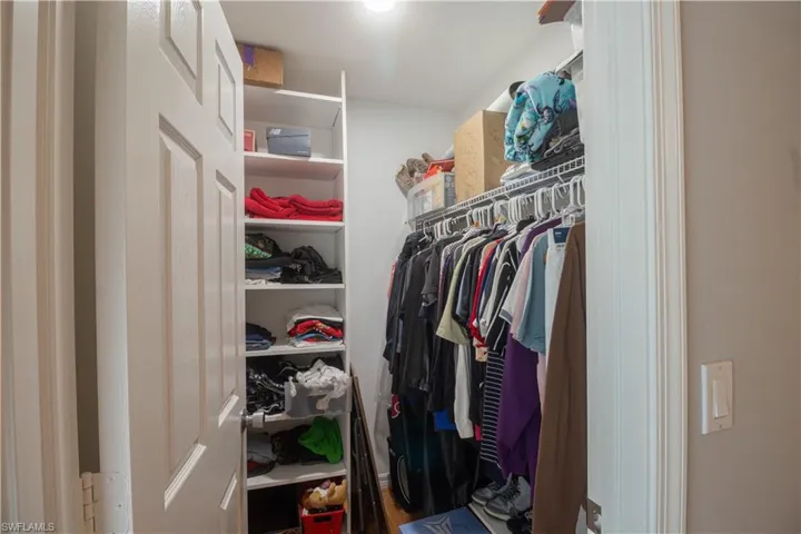 View of walk in closet