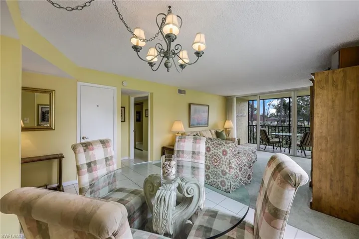 View of living room from dining room.