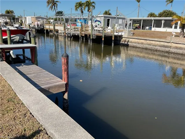 Dock with a water view