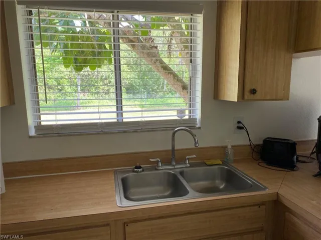 View out of Kitchen Window of Sink.