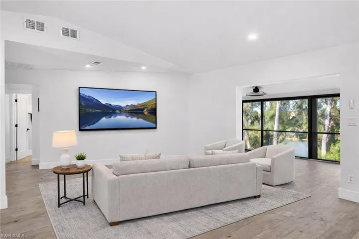 Virtually staged living room
