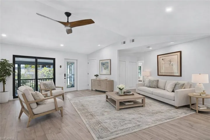 Virtually staged living room