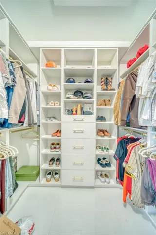 View of walk in closet
