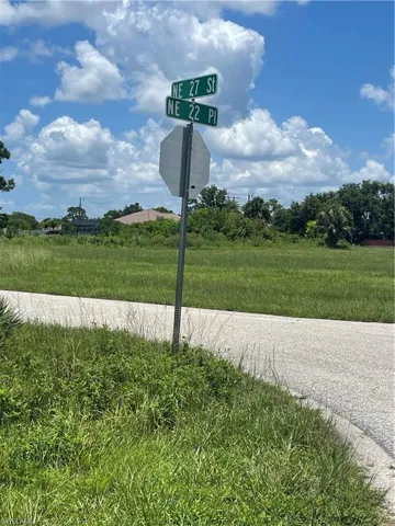 Sign across the street from property