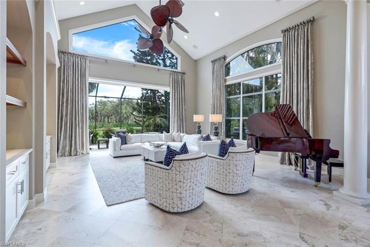 True indoor outdoor living.  Vaulted ceilings and gorgeous window treatments!