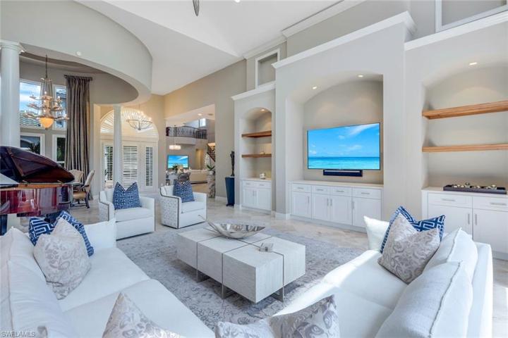 Custom built in cabinets and shelving.
