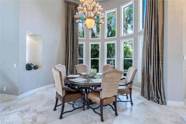 The dining area is the perfect spot to host family and friends.