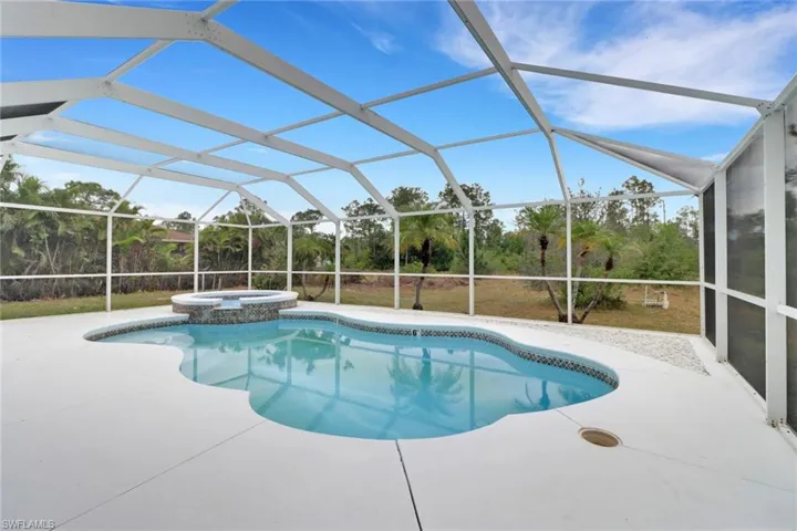 Freshly painted pool area