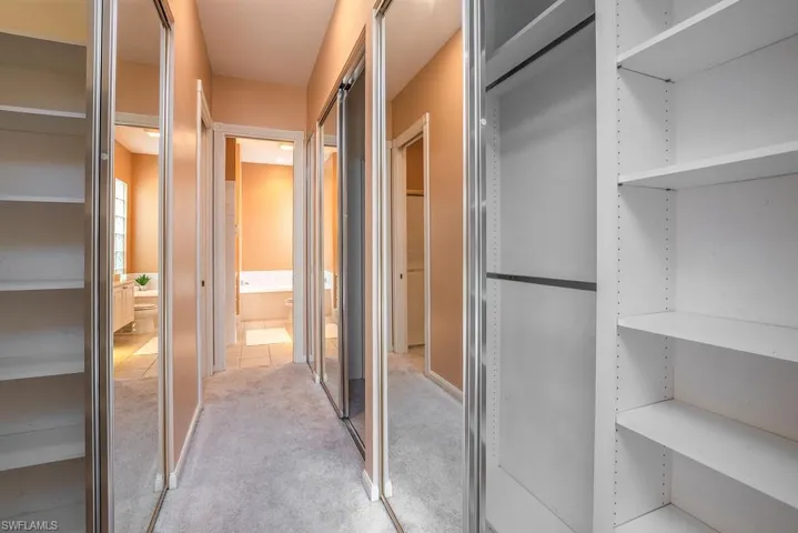 Built-in cabinets in Primary Closets