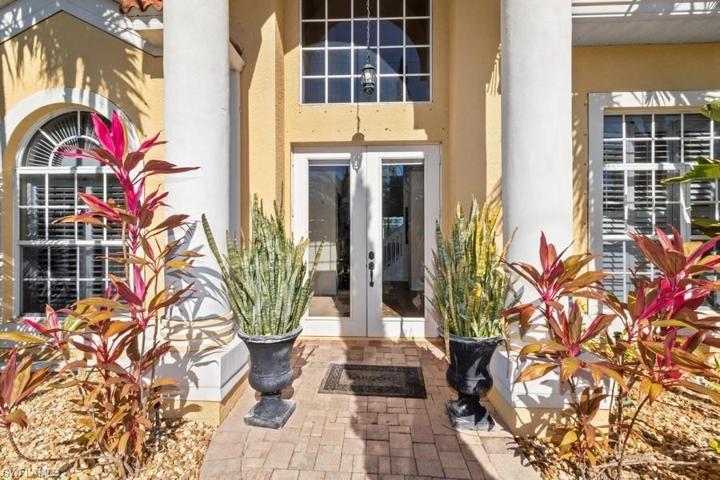 Double door entry offers a very inviting appearance.