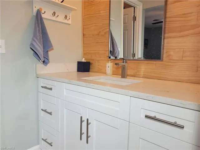 Bathroom featuring vanity