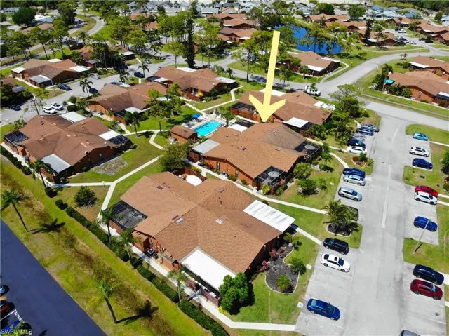 Drone / aerial view with a residential view