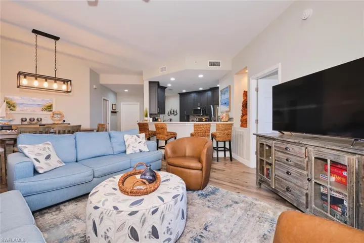 Living area featuring wood finished floors