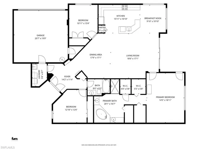 Floor plan - Carrington3 bed/2 full bath - 2 bed/flex and 2 full bath 2 car attached