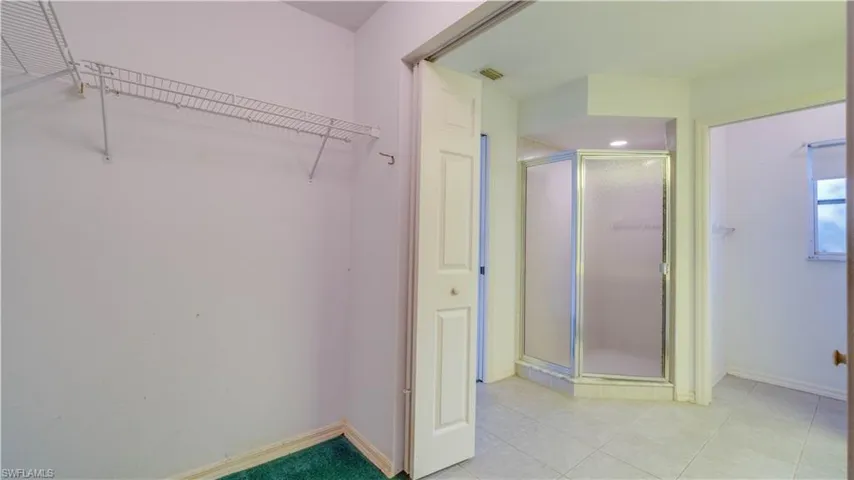 Walk-in shower.