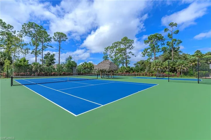 View of tennis court