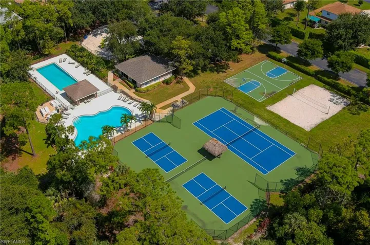 Birds eye view of property