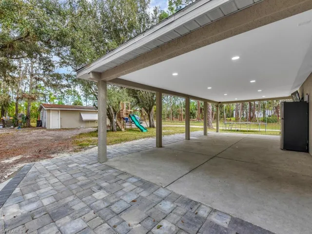 View of patio / terrace featuring a playground
