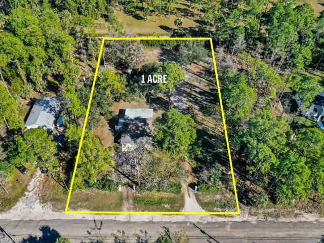 Aerial view of property's location with property boundaries highlighted