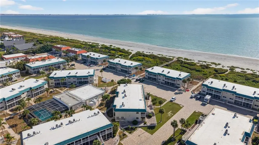 Drone / aerial view of expansive beach