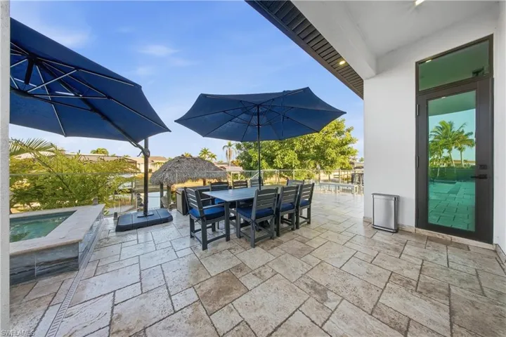 View of patio featuring outdoor dining space