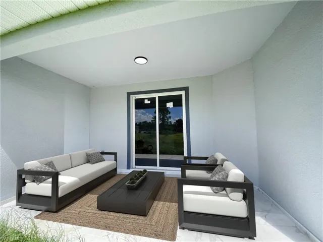 Virtually staged Lanai- patio