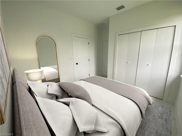 Virtually staged View of bedroom