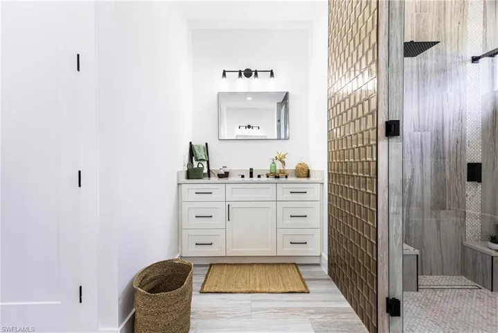 His vanity area.