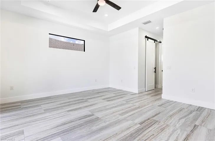 Transom window allows for extra light.
