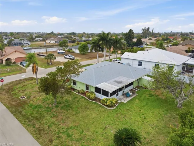 Aerial view of residential area