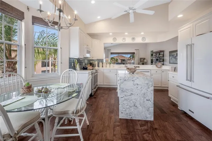 Nicely Updated Kitchen with wood floors and spacious island
