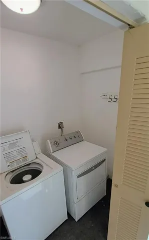Washroom with washer and dryer