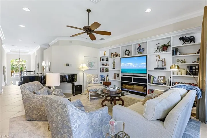 Built-In Entertainment with Cozy Fireplace!